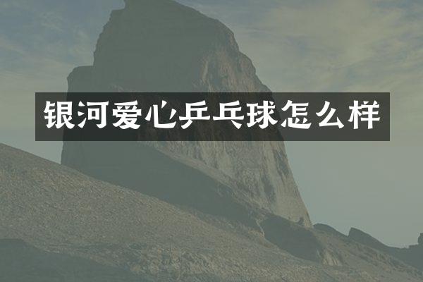 银河爱心乒乓球怎么样