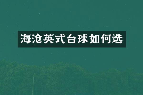 海沧英式台球如何选