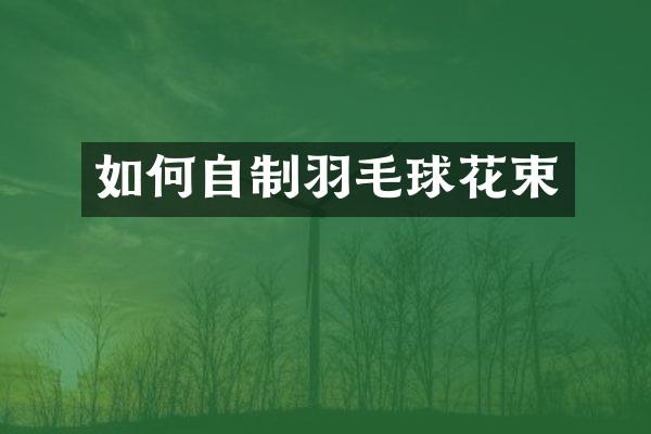 如何自制羽毛球花束
