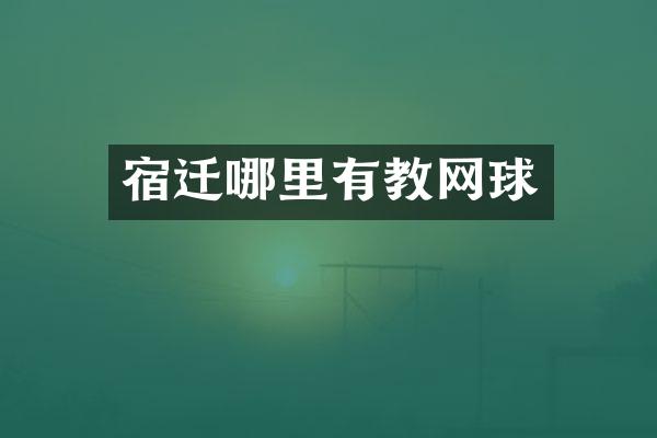 宿迁哪里有教网球