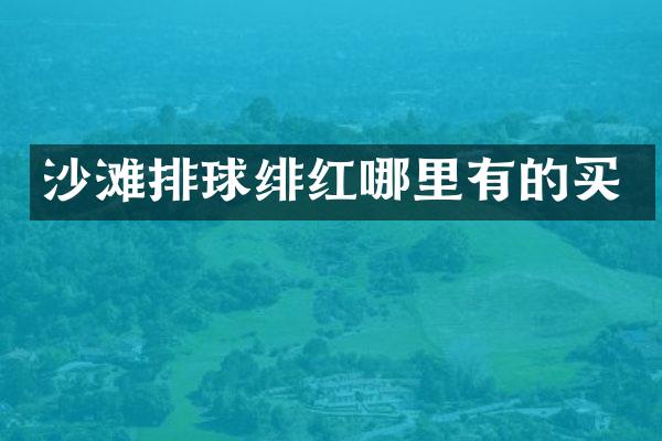 沙滩排球绯红哪里有的买