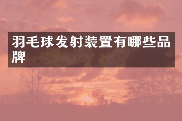 羽毛球发射装置有哪些品牌