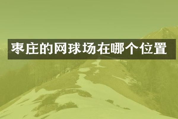 枣庄的网球场在哪个位置