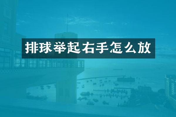排球举起右手怎么放