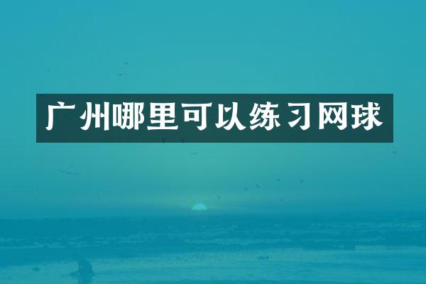 广州哪里可以练习网球