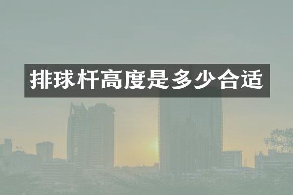 排球杆高度是多少合适