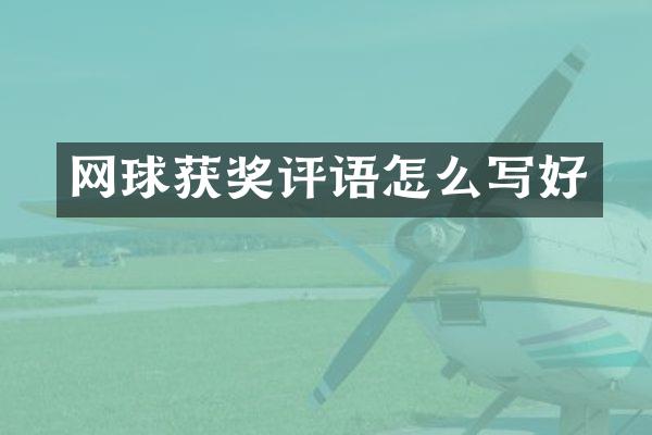 网球评语怎么写好