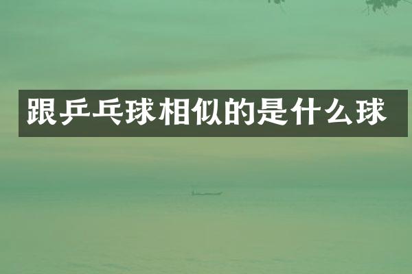 跟乒乓球相似的是什么球