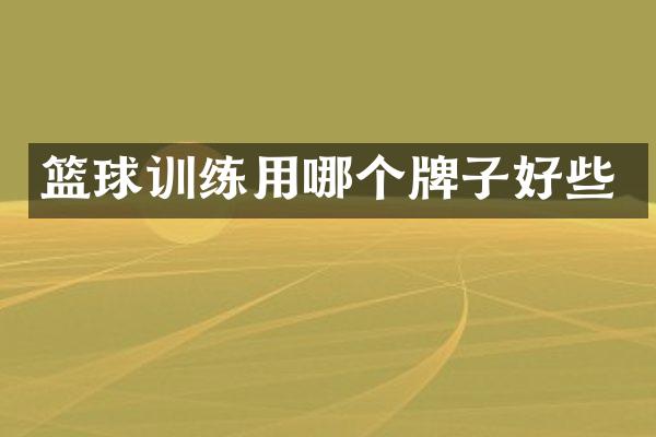 篮球训练用哪个牌子好些