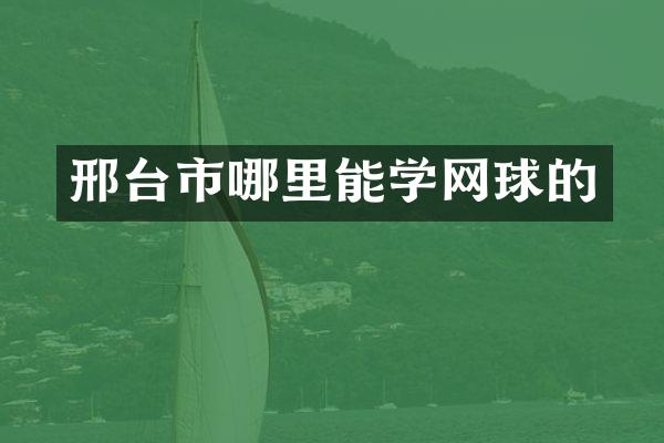 邢台市哪里能学网球的
