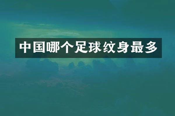 中国哪个足球纹身最多
