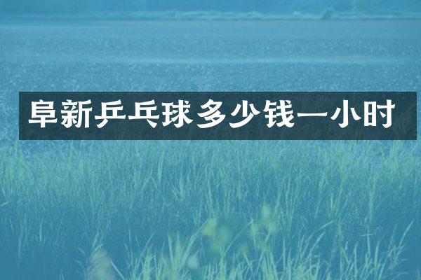 阜新乒乓球多少钱一小时