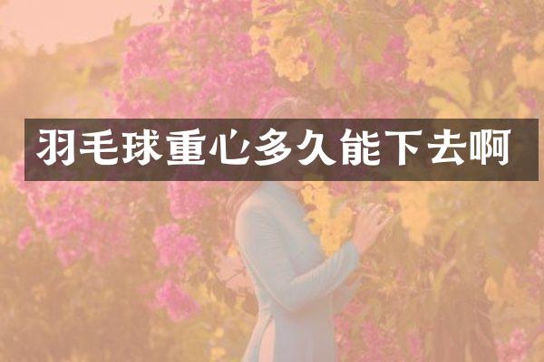 羽毛球重心多久能下去啊