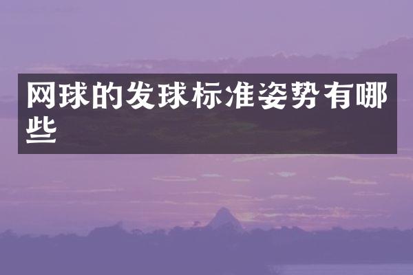 网球的发球标准姿势有哪些