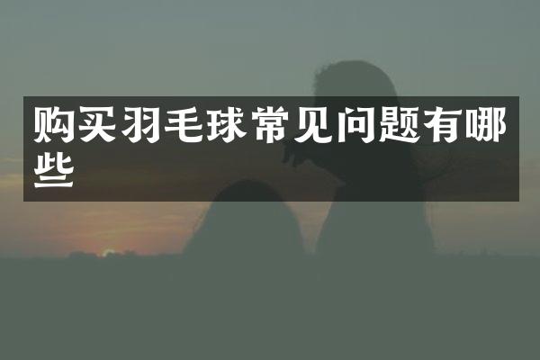 购买羽毛球常见问题有哪些