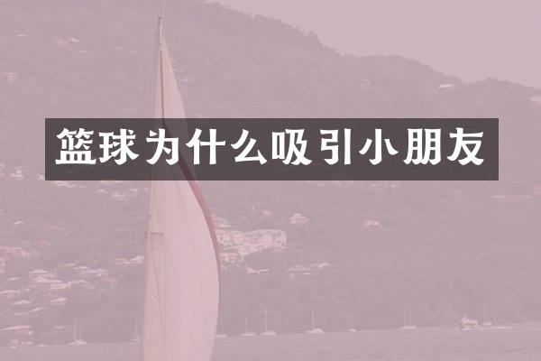 篮球为什么吸引小朋友
