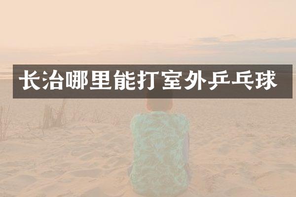 长治哪里能打室外乒乓球