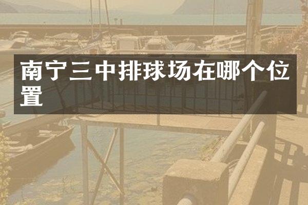 南宁三中排球场在哪个位置