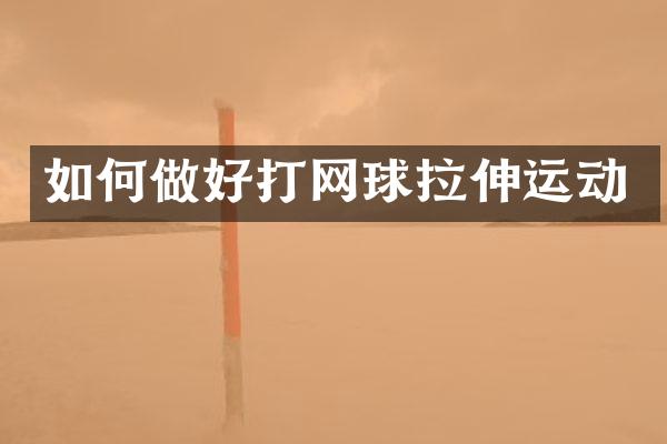 如何做好打网球拉伸运动