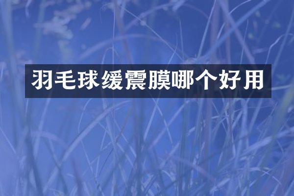 羽毛球缓震膜哪个好用