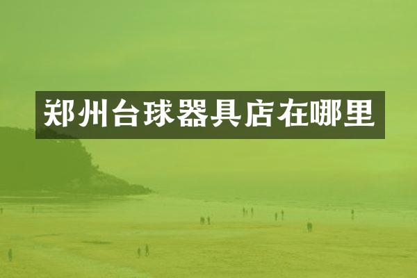 郑州台球器具店在哪里
