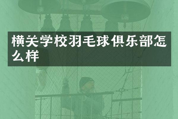 横关学校羽毛球俱乐部怎么样