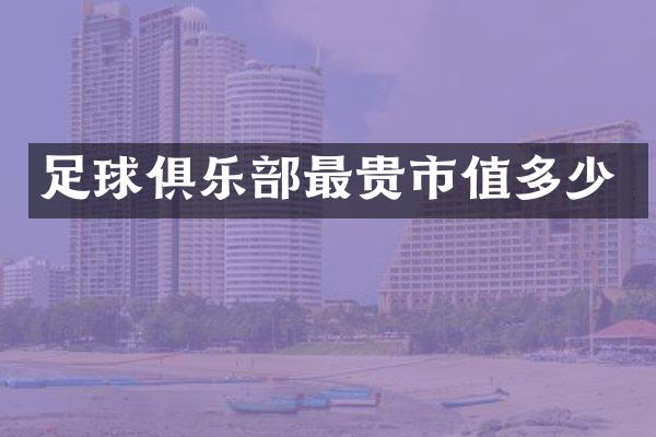 足球俱乐部最贵市值多少