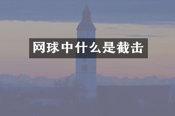 网球中什么是截击