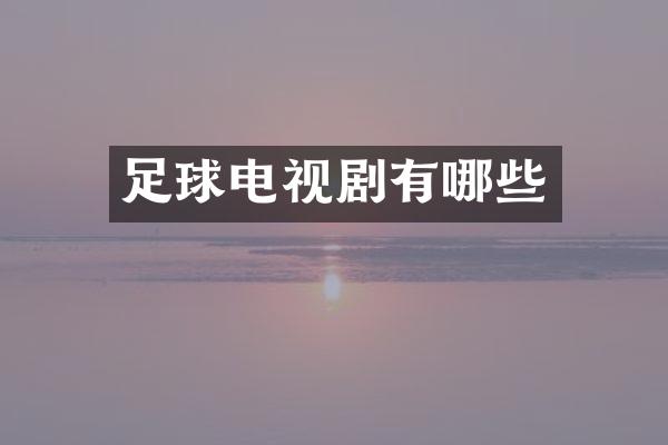 足球电视剧有哪些