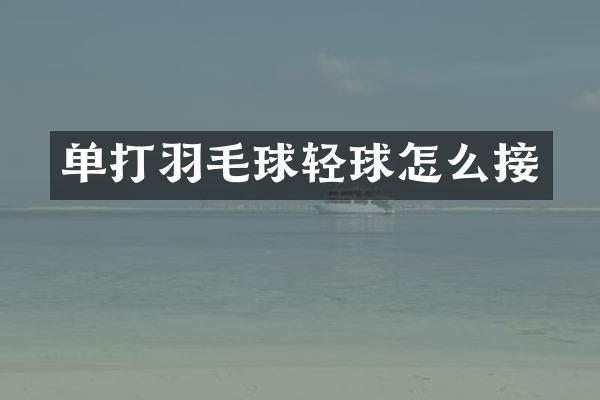 单打羽毛球轻球怎么接