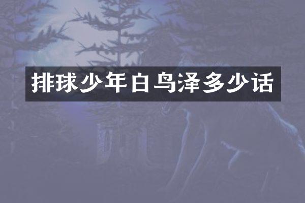 排球少年白鸟泽多少话