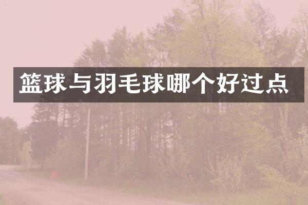 篮球与羽毛球哪个好过点