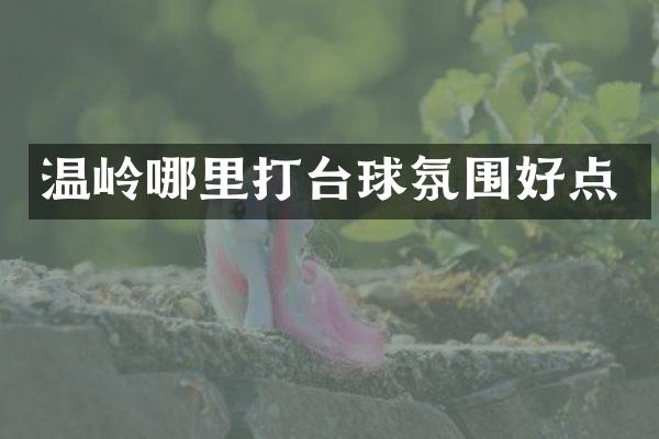 温岭哪里打台球氛围好点