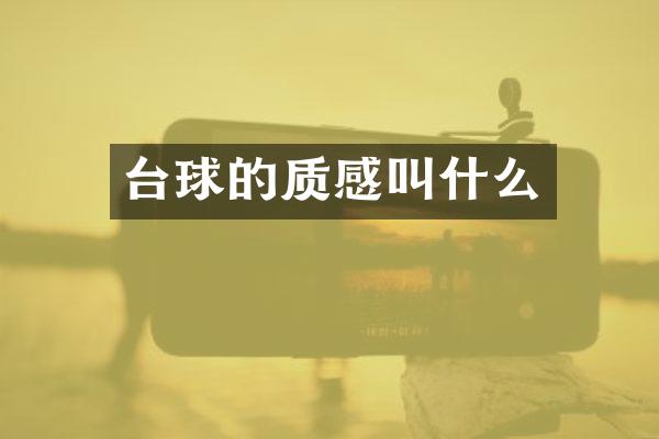 台球的质感叫什么