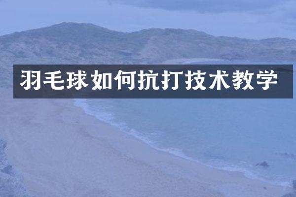 羽毛球如何抗打技术教学