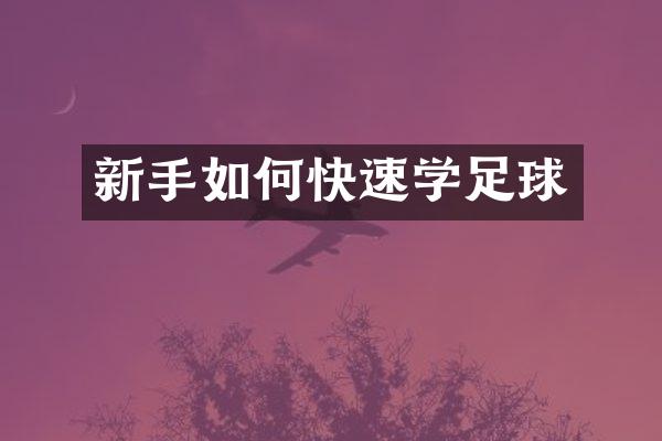 新手如何快速学足球