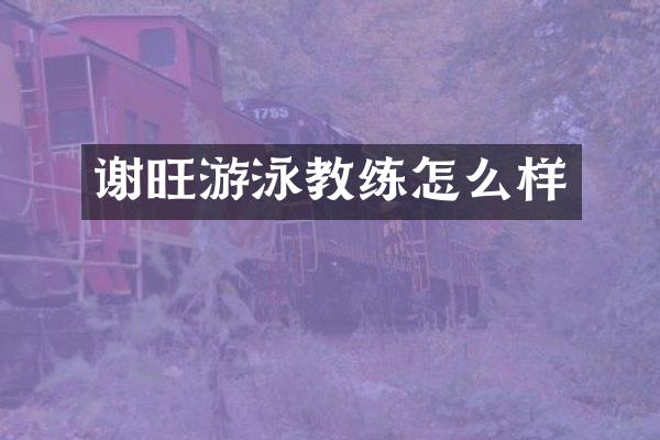谢旺游泳教练怎么样