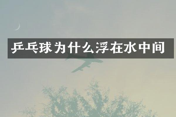 乒乓球为什么浮在水中间
