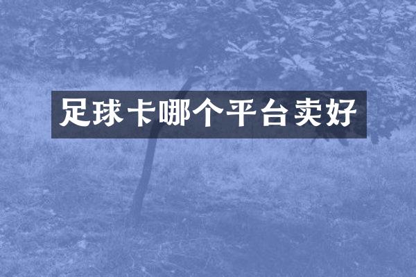 足球卡哪个平台卖好
