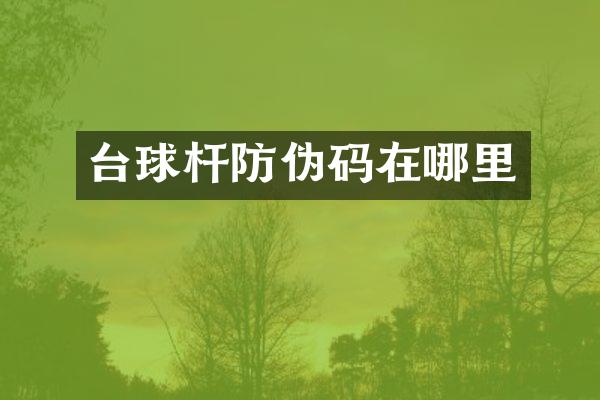 台球杆防伪码在哪里