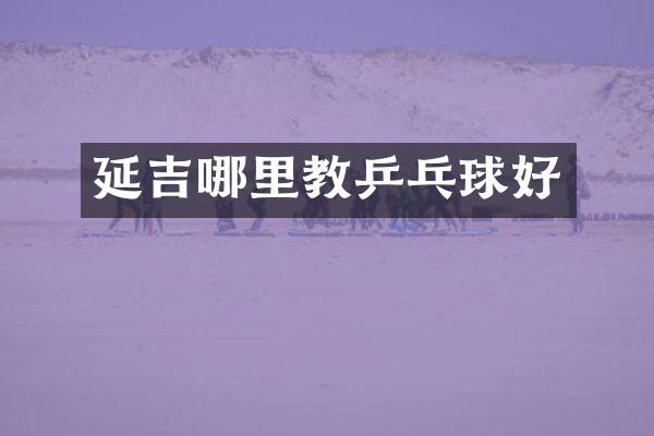 延吉哪里教乒乓球好