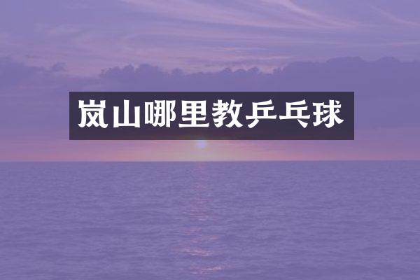 岚山哪里教乒乓球