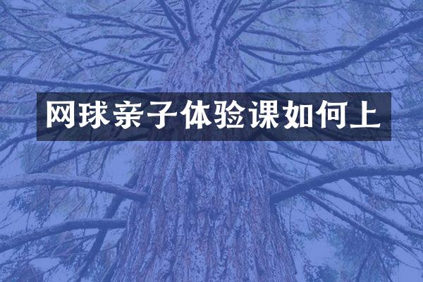 网球亲子体验课如何上