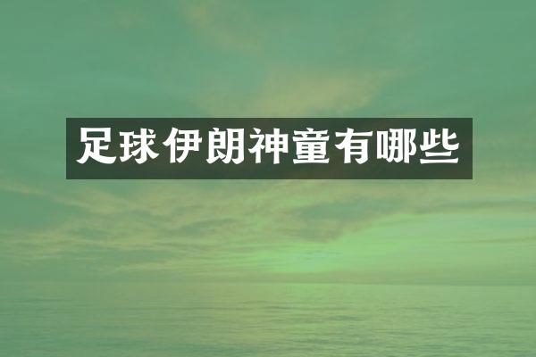 足球伊朗神童有哪些