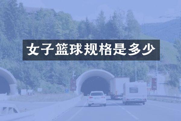 女子篮球规格是多少