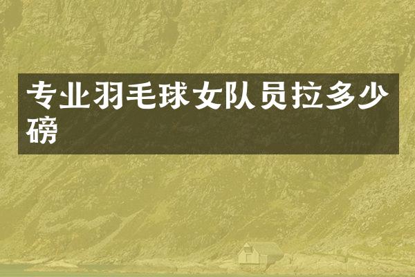 专业羽毛球女队员拉多少磅