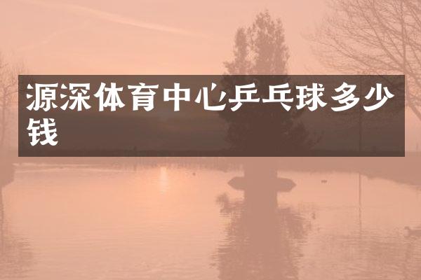 源深体育中心乒乓球多少钱