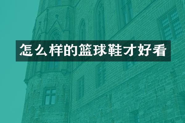 怎么样的篮球鞋才好看