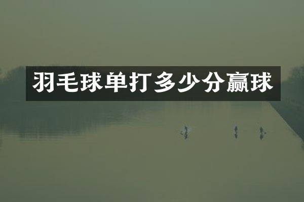 羽毛球单打多少分赢球