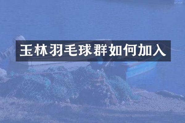 玉林羽毛球群如何加入